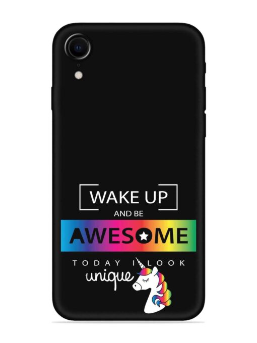 Inspirational Quote Unicorn Embossed Soft Silicone Case for Apple Iphone Xr