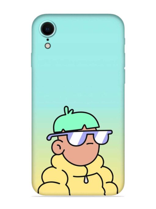 Doodles Cool Character Embossed Soft Silicone Case for Apple Iphone Xr