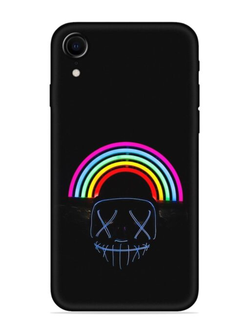 Mask Rainbow Embossed Soft Silicone Case for Apple Iphone Xr