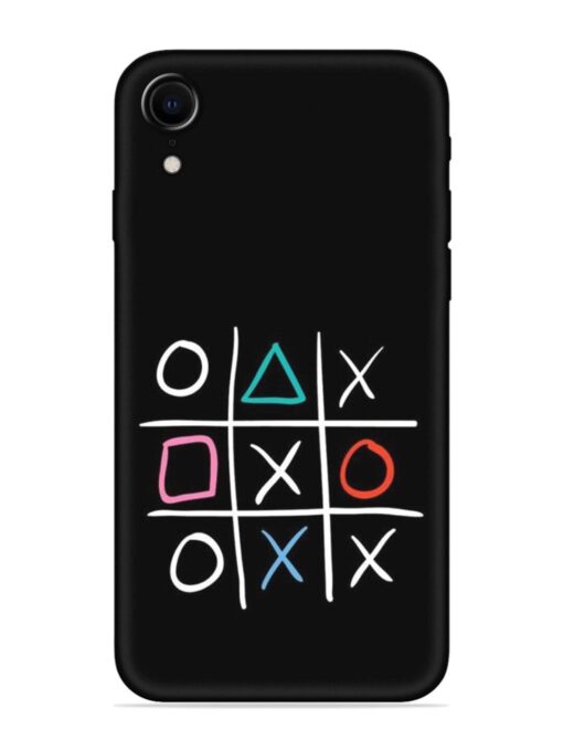 Super Neon Tic-Tac-Toe Embossed Soft Silicone Case for Apple Iphone Xr