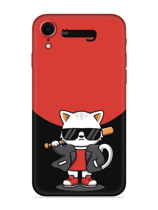 Cool Little Bear Cartoon Embossed Soft Silicone Case for Apple Iphone Xr