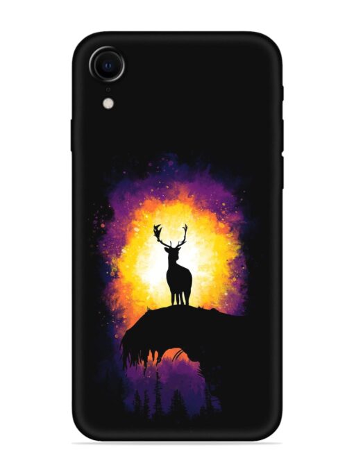 Elk Animal Art Embossed Soft Silicone Case for Apple Iphone Xr