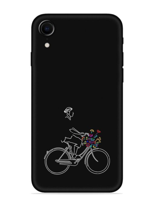 Minimalist Cycle Art Embossed Soft Silicone Case for Apple Iphone Xr