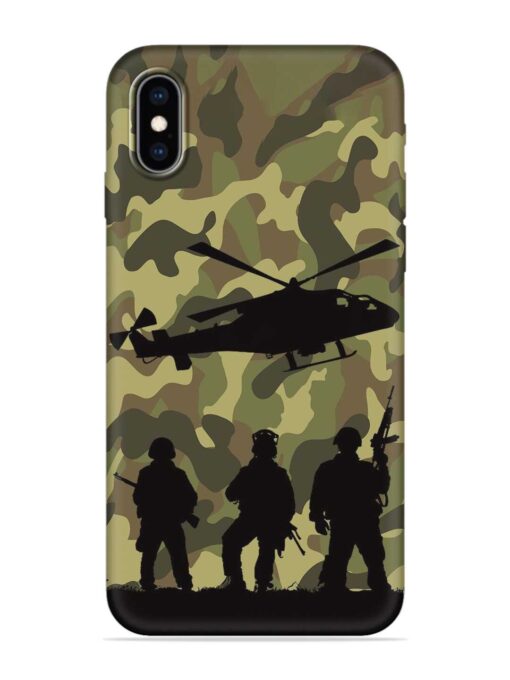 Army Heros Embossed Soft Silicone Case for Apple Iphone Xs Zapvi