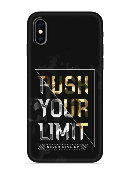 Push Your Limits Embossed Soft Silicone Case for Apple Iphone Xs Zapvi