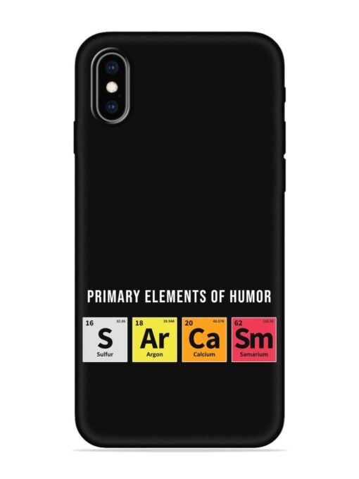 Primary Elements Humor Embossed Soft Silicone Case for Apple Iphone Xs Zapvi