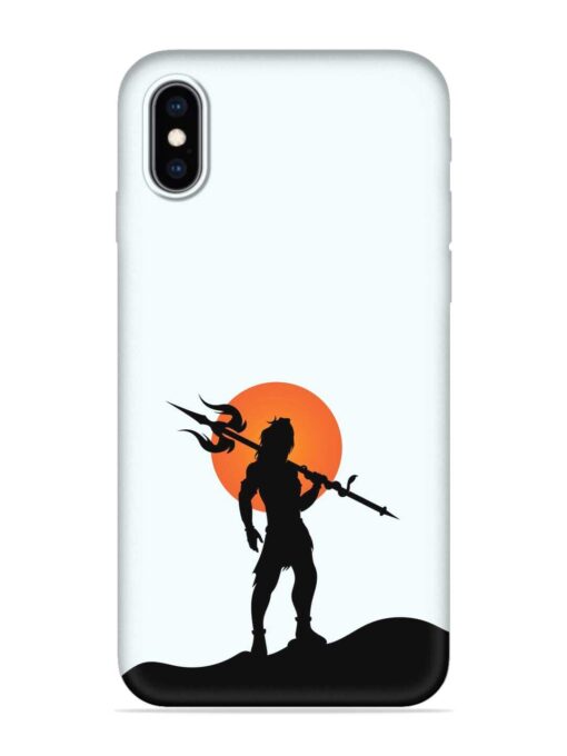 Lord Mahadev Trendy Embossed Soft Silicone Case for Apple Iphone Xs Zapvi