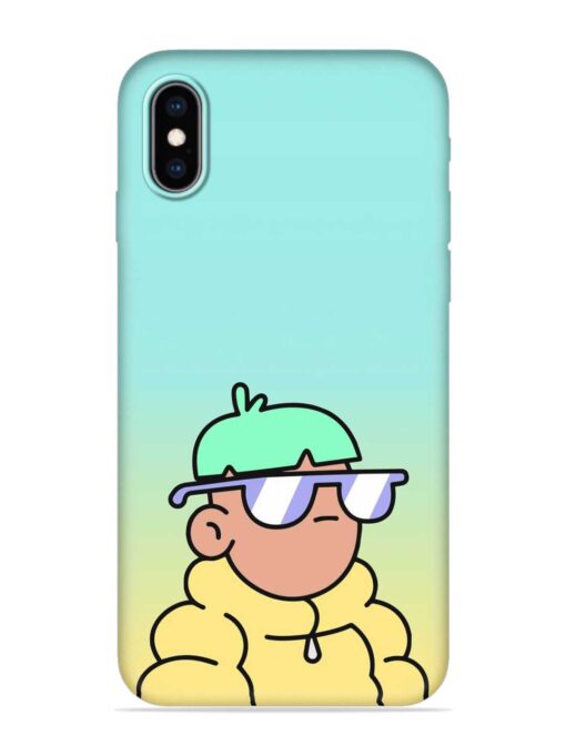 Doodles Cool Character Embossed Soft Silicone Case for Apple Iphone Xs Zapvi