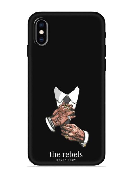 Rebels Slogan Man Embossed Soft Silicone Case for Apple Iphone Xs