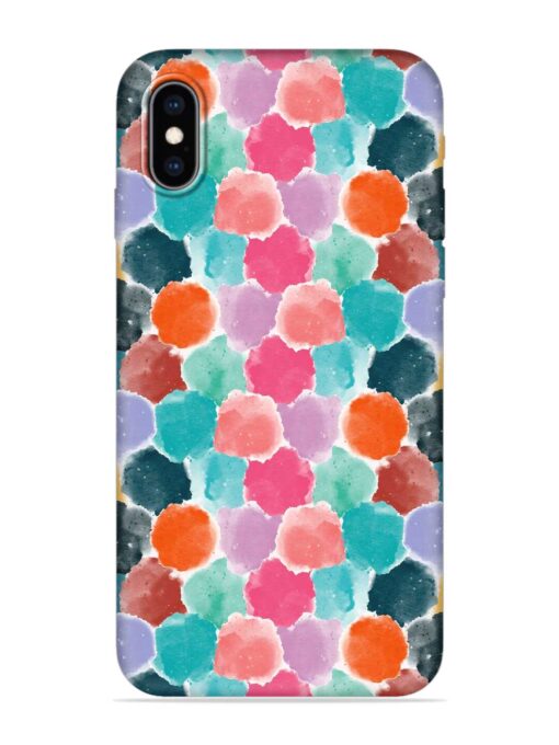 Colorful Seamless Pattern Embossed Soft Silicone Case for Apple Iphone Xs Zapvi