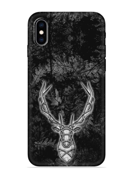 Ancient Deer Embossed Soft Silicone Case for Apple Iphone Xs