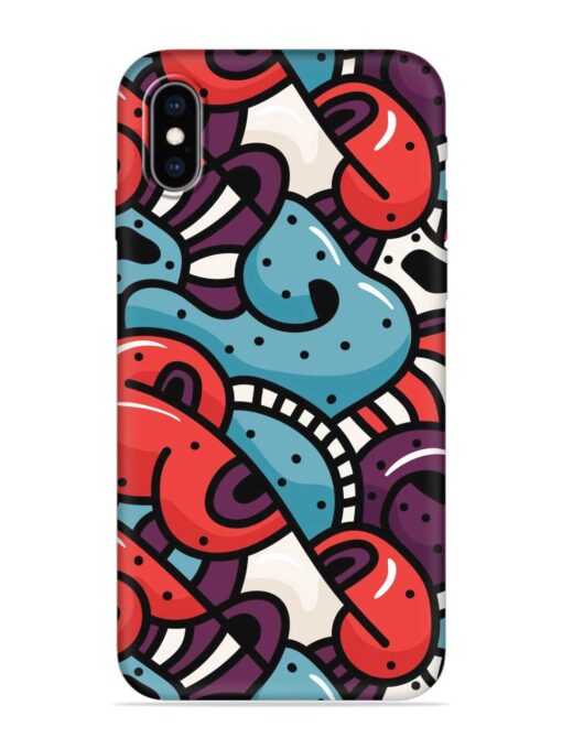 Seamless Backdrop Colorful Embossed Soft Silicone Case for Apple Iphone Xs