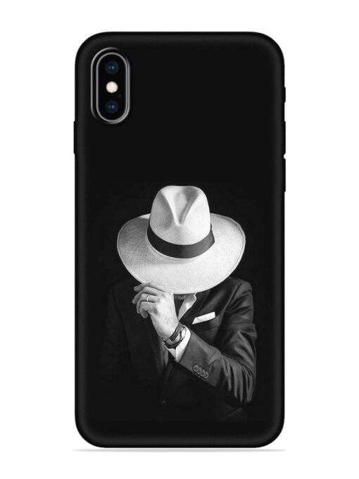 Men Under Hat Embossed Soft Silicone Case for Apple Iphone Xs