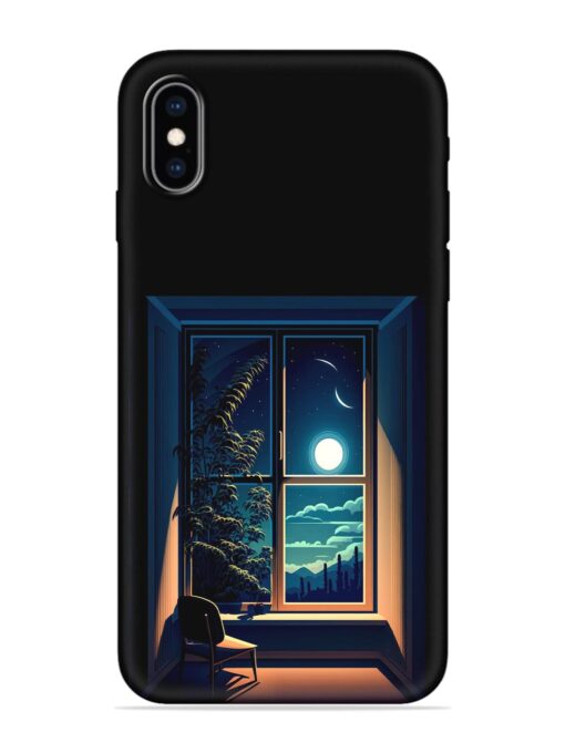 Night View At Window Embossed Soft Silicone Case for Apple Iphone Xs Zapvi