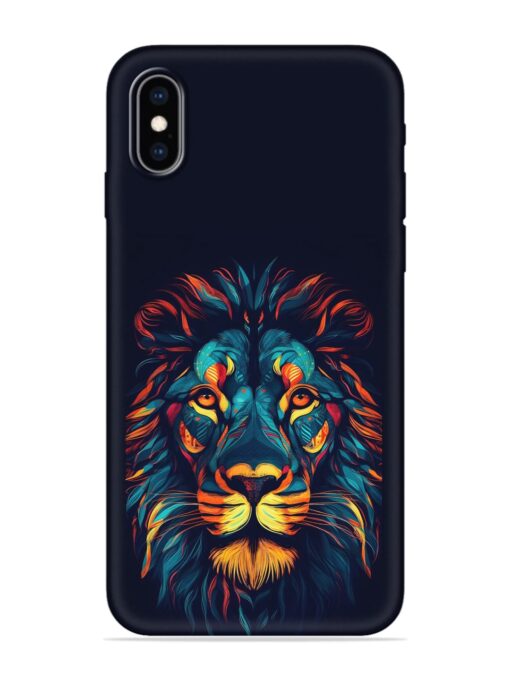 Colorful Lion Embossed Soft Silicone Case for Apple Iphone Xs Zapvi