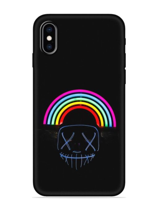 Mask Rainbow Embossed Soft Silicone Case for Apple Iphone Xs Zapvi