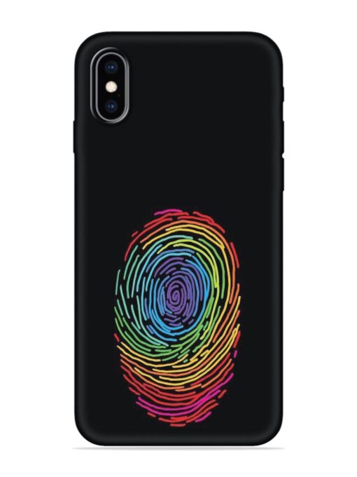 Fingerprint Of Thumb Art Embossed Soft Silicone Case for Apple Iphone Xs