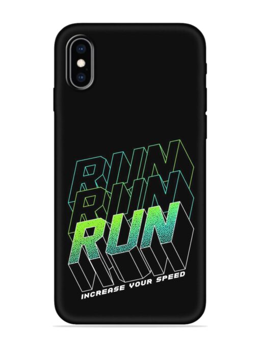 Run Embossed Soft Silicone Case for Apple Iphone Xs