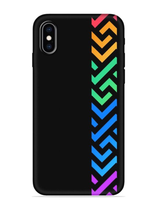 Colorshape Stripes Embossed Soft Silicone Case for Apple Iphone Xs