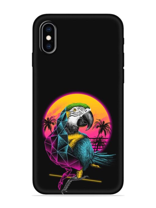 Rad Parrot Embossed Soft Silicone Case for Apple Iphone Xs Zapvi