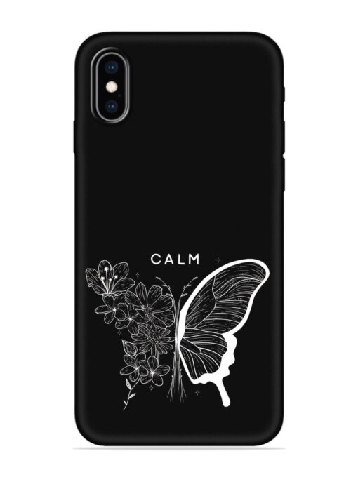 Calm Embossed Soft Silicone Case for Apple Iphone Xs