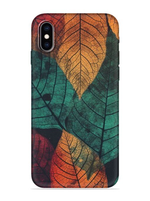 Leaves Artwork Embossed Soft Silicone Case for Apple Iphone Xs