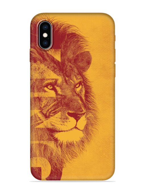 Gold Lion Crown Art Embossed Soft Silicone Case for Apple Iphone Xs