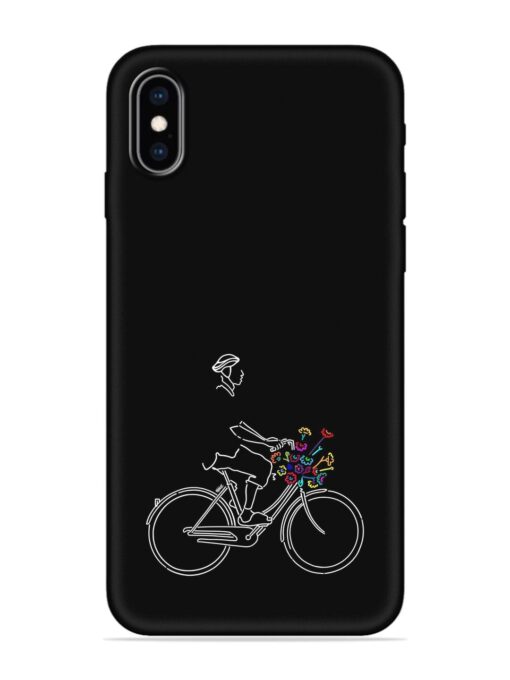 Minimalist Cycle Art Embossed Soft Silicone Case for Apple Iphone Xs Zapvi