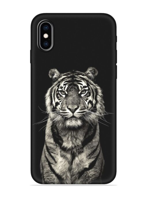 Tiger Art Embossed Soft Silicone Case for Apple Iphone Xs