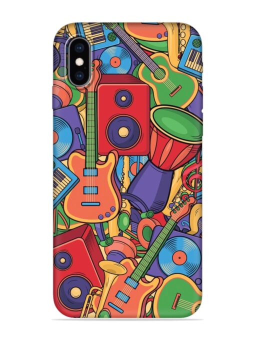 Colorful Music Art Embossed Soft Silicone Case for Apple Iphone Xs