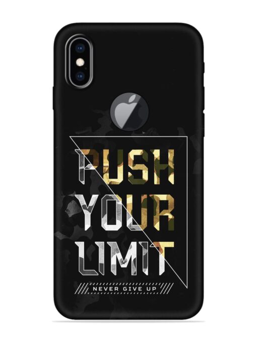 Push Your Limits Embossed Soft Silicone Case for Apple Iphone Xs Max (Logo Cut)