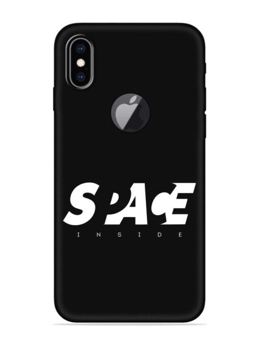 Space Typography Art Embossed Soft Silicone Case for Apple Iphone Xs Max (Logo Cut) Zapvi