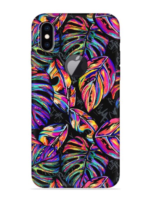 Tropical Seamless Vector Embossed Soft Silicone Case for Apple Iphone Xs Max (Logo Cut)