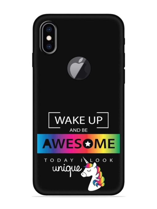 Inspirational Quote Unicorn Embossed Soft Silicone Case for Apple Iphone Xs Max (Logo Cut)