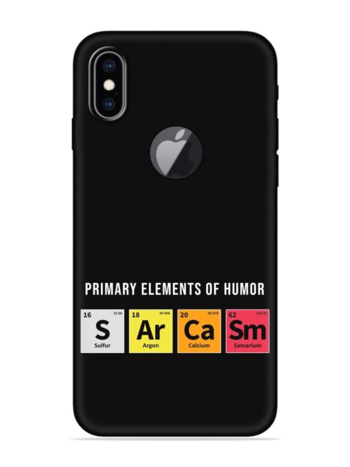 Primary Elements Humor Embossed Soft Silicone Case for Apple Iphone Xs Max (Logo Cut) Zapvi