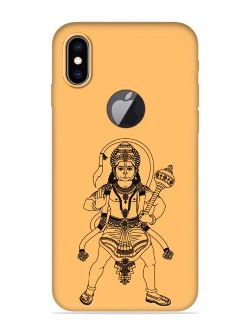 Indian God Hanuman Embossed Soft Silicone Case for Apple Iphone Xs Max (Logo Cut)