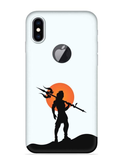 Lord Mahadev Trendy Embossed Soft Silicone Case for Apple Iphone Xs Max (Logo Cut) Zapvi