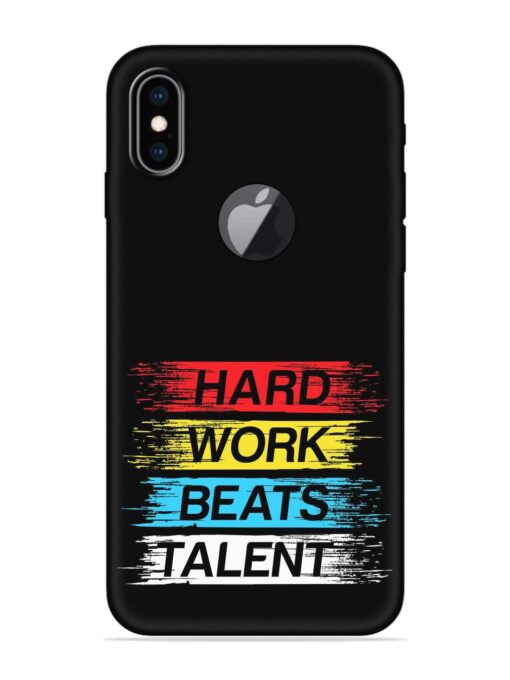 Hard Work Beats Embossed Soft Silicone Case for Apple Iphone Xs Max (Logo Cut)