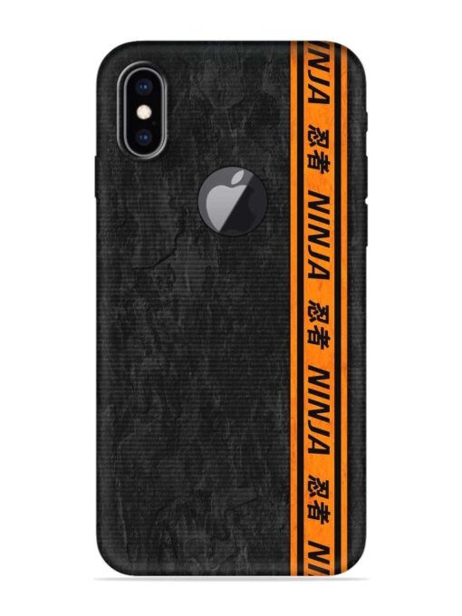 Ninja Srtips Embossed Soft Silicone Case for Apple Iphone Xs Max (Logo Cut) Zapvi