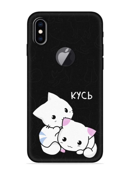 Kycb Cat Embossed Soft Silicone Case for Apple Iphone Xs Max (Logo Cut)