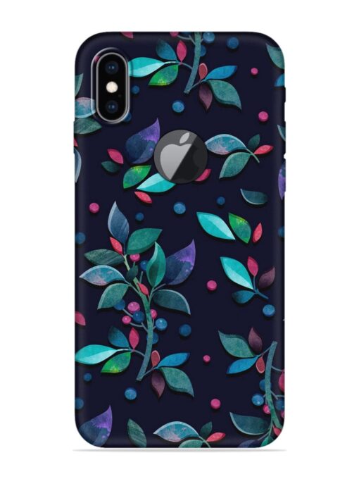 Decorative Watercolor Flower Embossed Soft Silicone Case for Apple Iphone Xs Max (Logo Cut) Zapvi