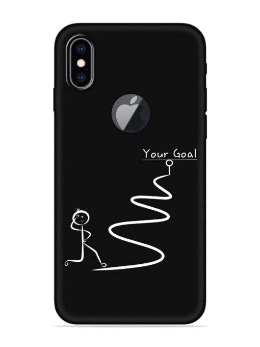 Your Goal Embossed Soft Silicone Case for Apple Iphone Xs Max (Logo Cut) Zapvi