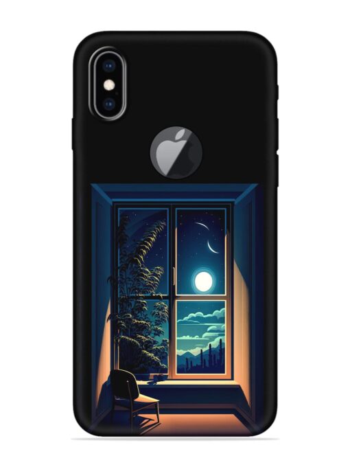 Night View At Window Embossed Soft Silicone Case for Apple Iphone Xs Max (Logo Cut) Zapvi