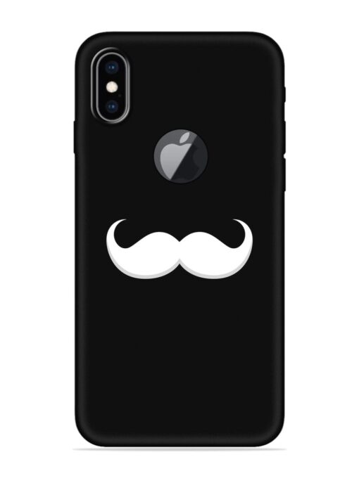 Mustache Vector Embossed Soft Silicone Case for Apple Iphone Xs Max (Logo Cut)