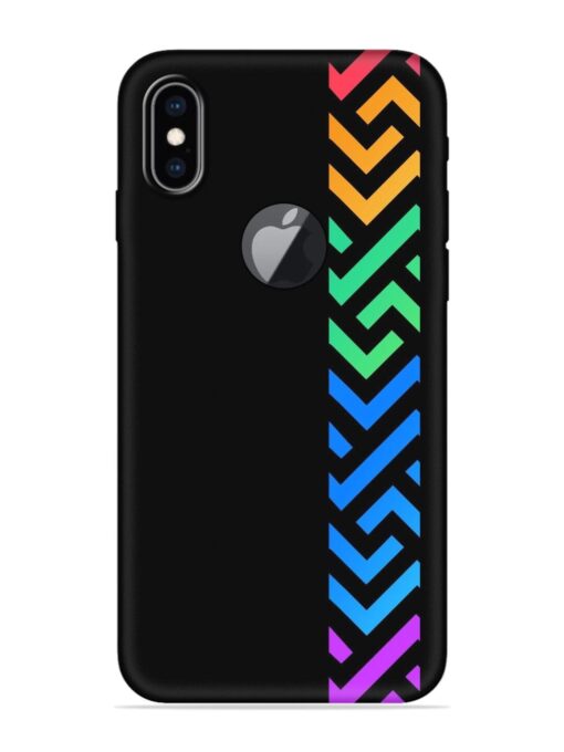 Colorshape Stripes Embossed Soft Silicone Case for Apple Iphone Xs Max (Logo Cut)