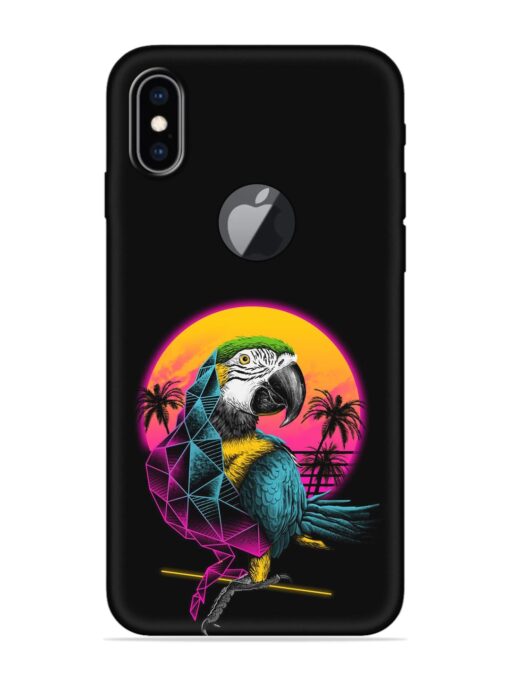 Rad Parrot Embossed Soft Silicone Case for Apple Iphone Xs Max (Logo Cut) Zapvi