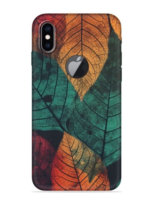 Leaves Artwork Embossed Soft Silicone Case for Apple Iphone Xs Max (Logo Cut) Zapvi