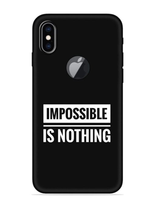 Impossible Is Nothing Embossed Soft Silicone Case for Apple Iphone Xs Max (Logo Cut)