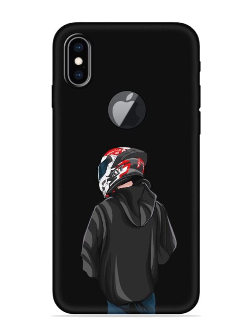 Motorcycle Rider Embossed Soft Silicone Case for Apple Iphone Xs Max (Logo Cut)