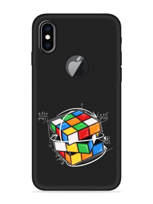 Cubik Vector Embossed Soft Silicone Case for Apple Iphone Xs Max (Logo Cut)